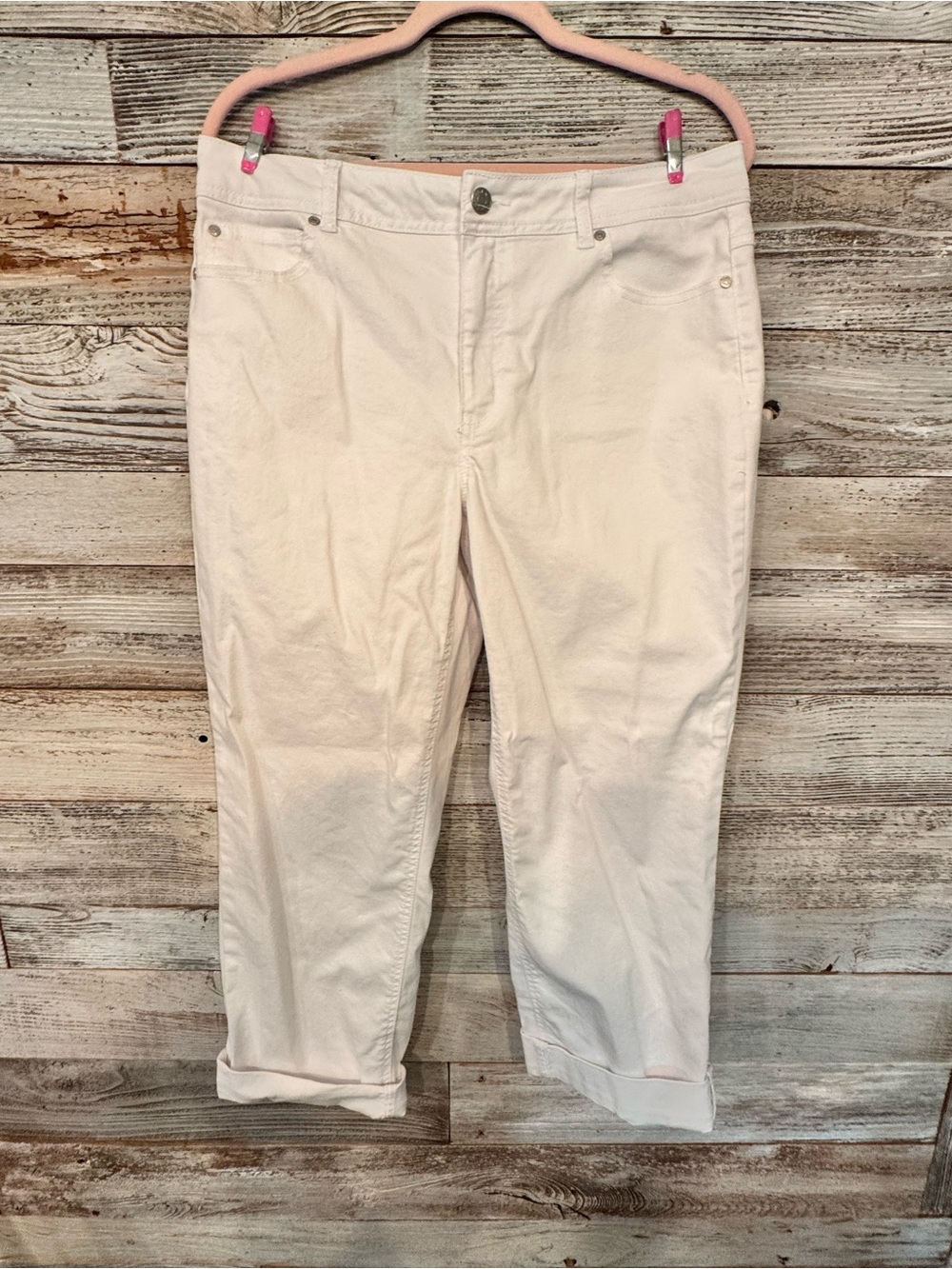 NWT Cato White Straight-Leg Stretch Jeans
